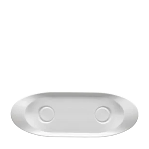 Loop White - Double Bowl with Tray