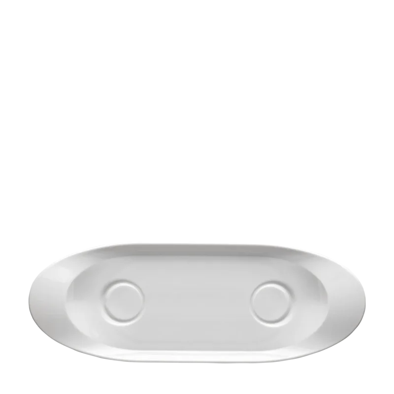 Loop White - Double Bowl with Tray