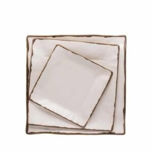 Brown Line - Square Plate