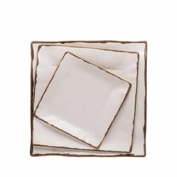 Brown Line - Square Plate