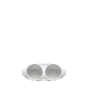 Loop White - Double Bowl with Tray