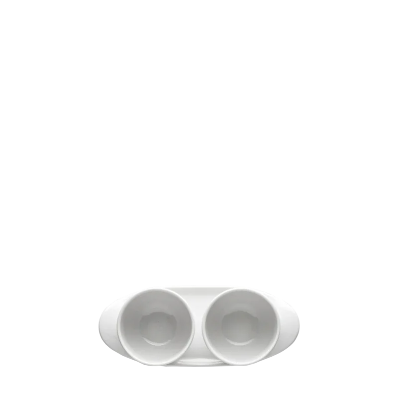 Loop White - Double Bowl with Tray