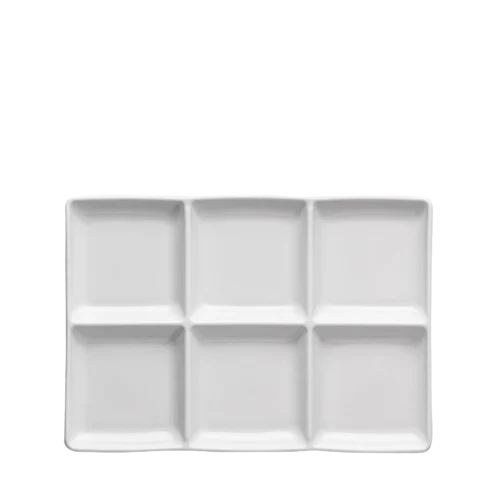 Divided Plate - 6 compartments